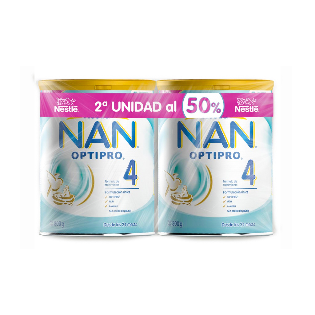 Leche Nan Optipro 4 duplo Nestlé 2 x 800 g