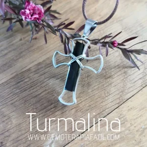Cruz de TURMALINA NEGRA